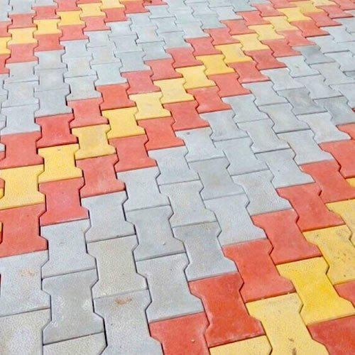 I-shape Paver Blocks - Cement, Solid Multi Color, 26% Moisture Content | Fire, Water, Weather, And Wind Resistant, Long Life, Heavy-duty, Unbreakable