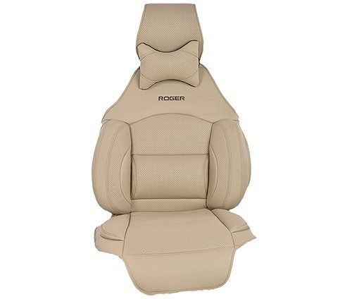 Hf Cow Soft And Comfortable Cream Shade Leather Roger Car Seat Cover