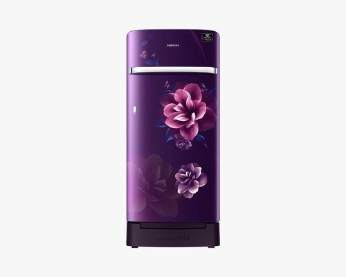 Purple 240 Voltage192 Liter/Day Floral Printed Three Star Direct Cool Single Door Refrigerator