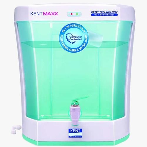 Copper 7 Liter Capacity Plastic Body Green And White Kent Maxx Uv+Uf Water Purifier