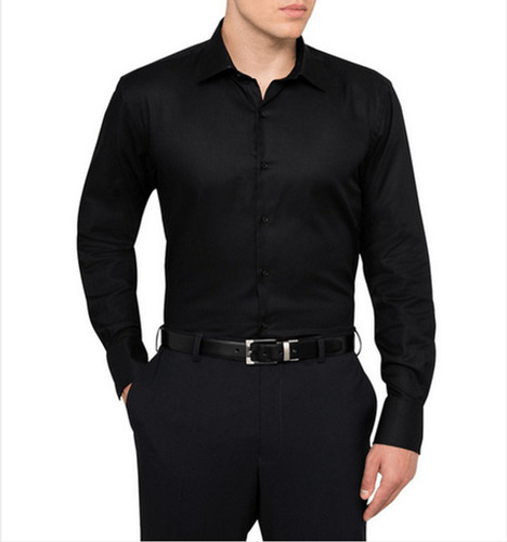 Full Sleeves Cotton Plain Black Shirt For Formal Wear at Best Price in  Rudrapur
