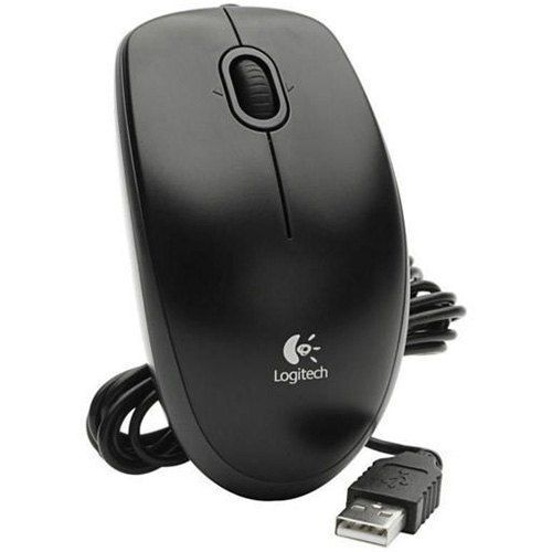 Logitech B100 Wired USB Mouse 800 Dpi Optical Tracking Ambidextrous PC