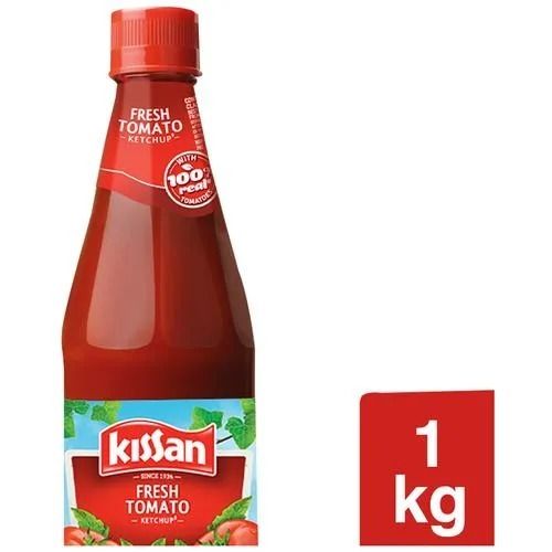 Pack Of 1 Kilogram Vegetarian And Healthy Kissan Red Tomato Ketchup