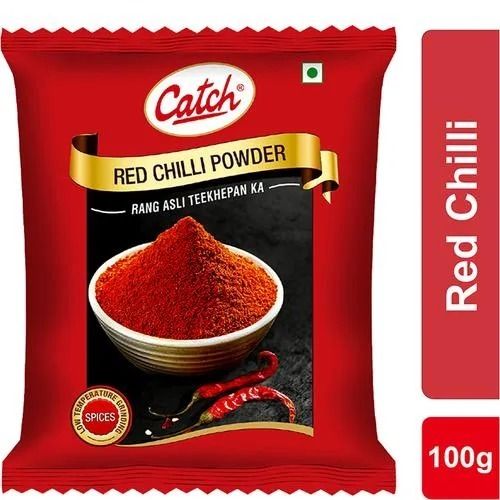 Pack Of 100 Gram With No Additives And Preservatives Blended And Dried Catch Red Chilli Powder 