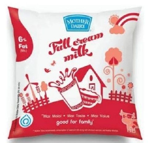 Pack Of 500 Ml 6 Percent Fat Fresh And Pure Mother Dairy Full Cream Milk 