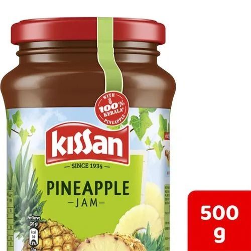 Pack Of 500gram Sweet And Sour Taste Kissan Pineapple Jam