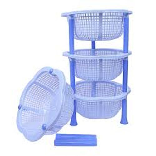 Quickly Disassemble And Reassemble Portable Three Rack Space Saving Good Quality Plastic Basket Application: Industrial