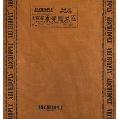 7 X 4 फीट का आकार 19 मिमी मोटा लंबे समय तक चलने वाला और टिकाऊ ब्राउन बीडब्ल्यूपी मरीन प्लाइवुड