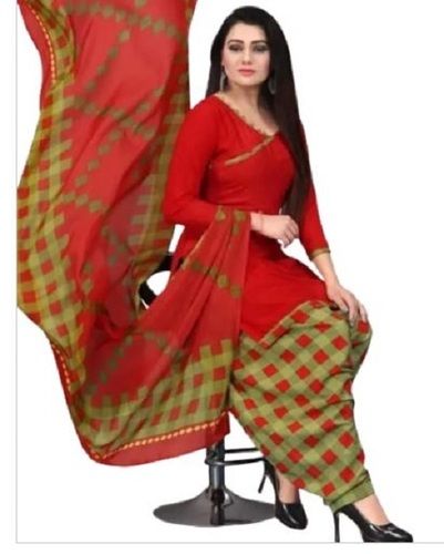 Casual Wear Comfortable And Washable Printed Ladies Salwar Suits