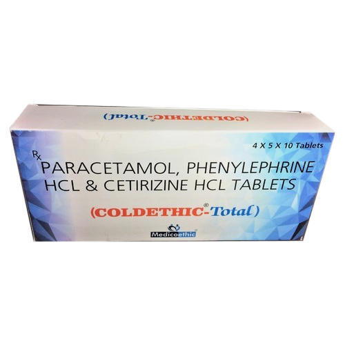 Paracetamol Phenylephrine Cetirizine Tablets Age Group: Adult