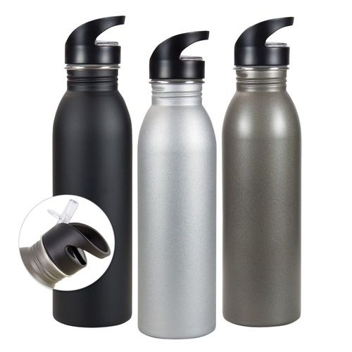 Plain Metal Sipper Bottle For College, Gym And School Use