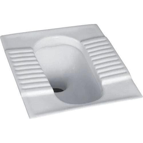 White 23 X 19 X 9 Cm Rectangular Floor Mounteed Glossy Finished Ceramic Toilet Seat