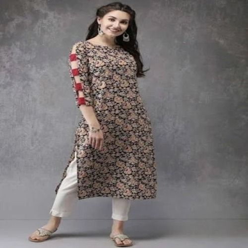 Casual Wear Washable And Comfortable Floral Printed Ladies Kurti