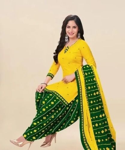 Comfortable And Washable Readymade Printed Cotton Salwar Suit With Dupatta