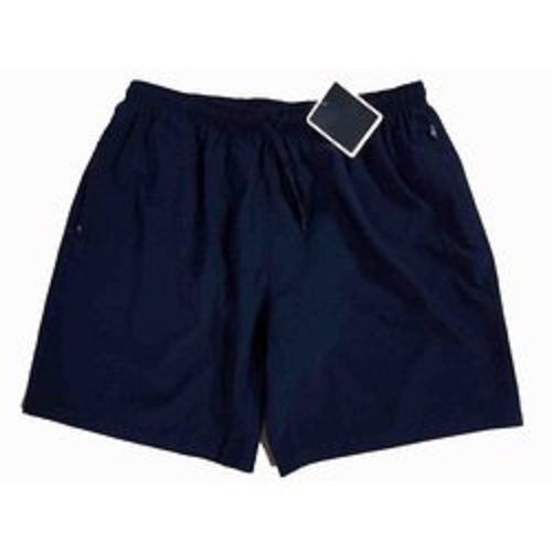 Thigh Length Navy Blue Mens Knitted Cotton Shorts, Size: S-XXL