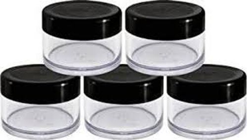 Light Weight Plastic Transparent Containers With Black Cap