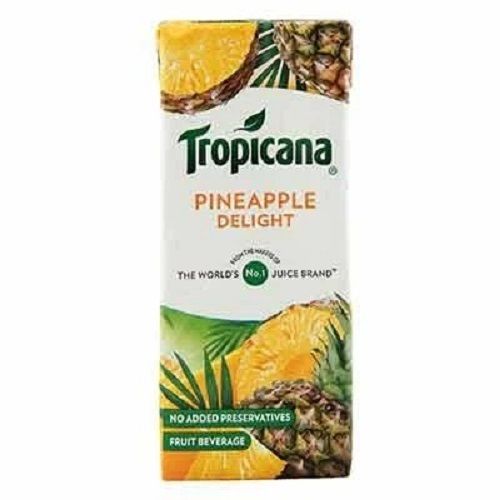 No Preservatives Added Sweet And Delicious Pineapple Juice, 200 Ml