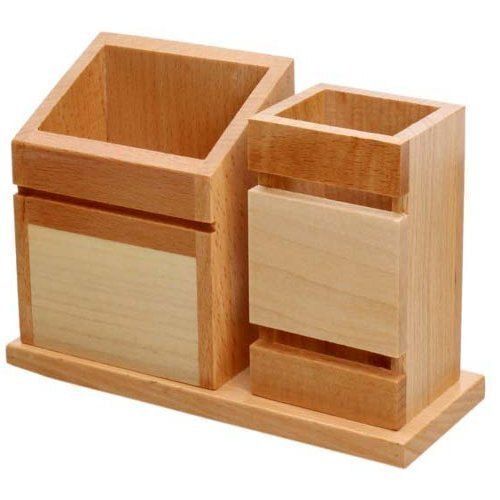 Jasmine International Wooden Pen Stand for Decoration