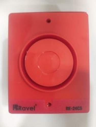 Plastic Red Ravel Fire Alarm Hooter RE- 24CS