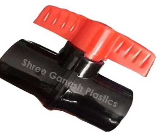 Solid Ball Valves, Screwed Connector Type, Pvc Material, Black Color