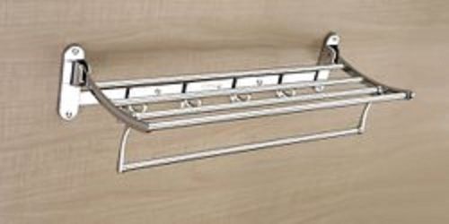 Wall Silver Square Towel Rack, For Bathroom