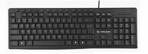 104 Keys Abs Plastic Rectangular Black Computer Wired Keyboard