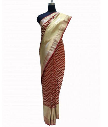 Ethnic Wear Modern Stylish Silk Fabrics Comfortable And Washable Ladies Saree