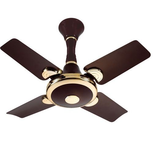 Brown Colour Wall Ceiling Fan Blade Material: Aluminium