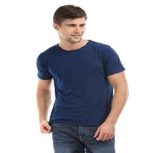 Breathable Short Sleeve Round Neck Plain Cotton T Shirts For Mens