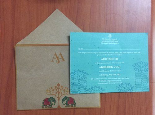 Plantable Wedding Card With Kraft Paper Envelope