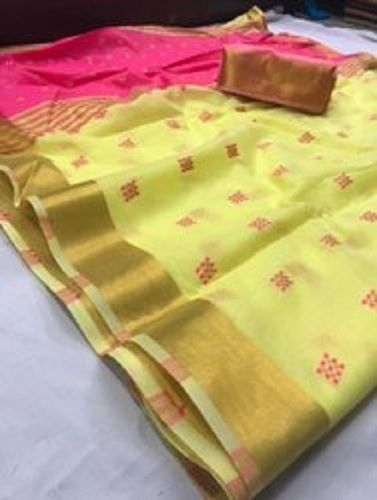 Printed Traditional Women Saree, 6.3 m With Blouse Piece 