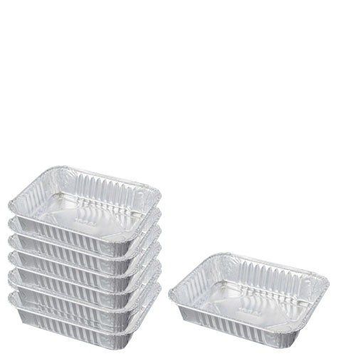 Rectangular Shaped Silver Aluminum Disposable Food Storage Container
