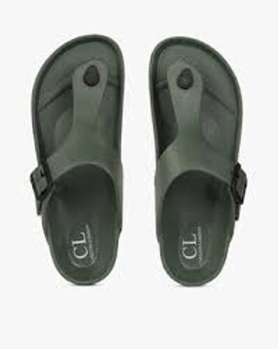 गर्मियों में स्टाइलिश और आरामदायक रबर आउट सोल स्लिप ऑन स्टाइल ग्रीन पुरुषों की चप्पल