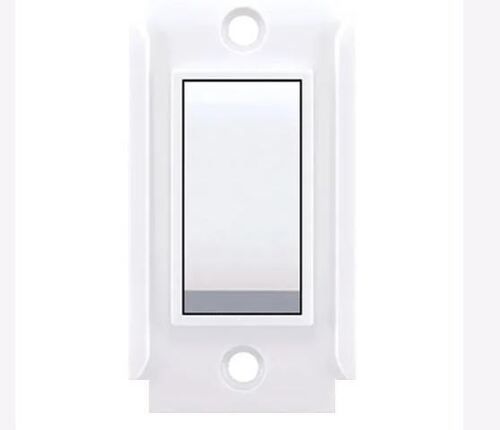 White Plastic Material 220 Voltage Anchor Electrical Modular Switch  Size: 1 Module