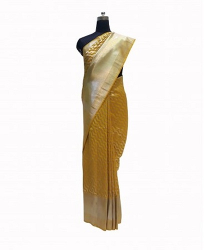 Yellow Printed Silk Ethnic Wear Stylish Modern Great Quality Ladies Saree