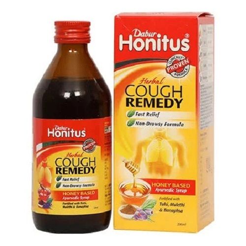 Ayurvedic Dabur Honitus Herbal Cough Remedy Syrup Packaging Size 100 Ml