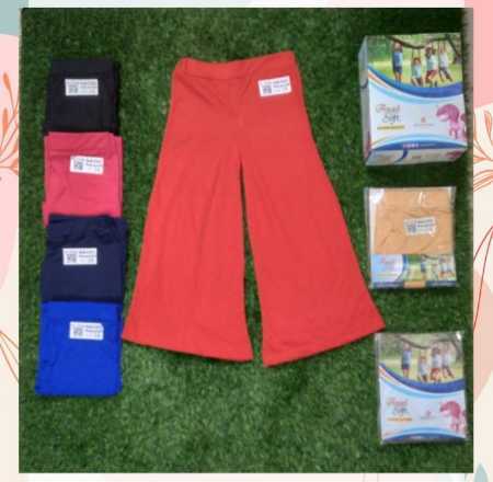 Casual Wear Plain Spun Fabric Kajal Kids Palazzo In Pant Style