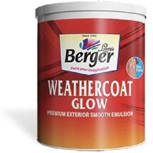 High Gloss Liquid Berger Weathercoat Glow Premium Exterior Smooth Emulsion