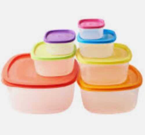 Multicolor Transparent Plain Lock Plastic Container, For Food Storage