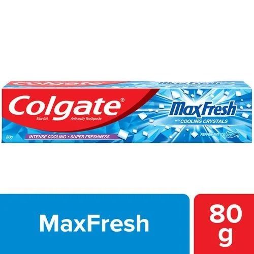 Pack Of 80 Gram Anti Bacterial Germ Protection Healthy Enamel Prevents Cavities Minty Flavour Colgate Maxfresh Toothpaste 