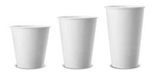 Round Paper Cups For Coffee, Cold Drinks And Tea Usage, White Color