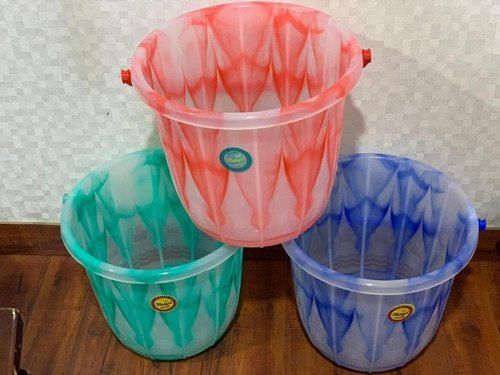 Bath Hardware Sets 25 L Round Shape Pvc Plastic Buckets With Handle For Household 