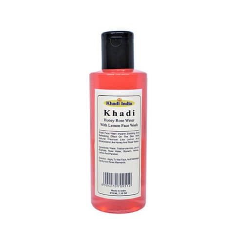 340 Ml Packaging Size Khadi Honey Rose Water And Lemon Herbal Face Wash