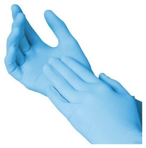 Disposable Plain Breathable Blue Full Finger Nitrile Latex Rubber Gloves Length: 2000  Meter (M)