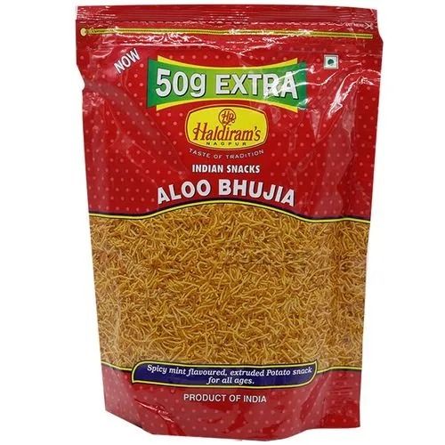 Silver Food Grade Crispy And Spicy Aloo Bhujia Namkeen, 400 Grams 