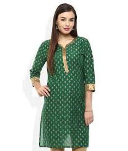 Higher Quality Light Comfort Fashion Fully Stitched Designer Cotton Kurti For Ladies Bust Size: 28 Inch (In)