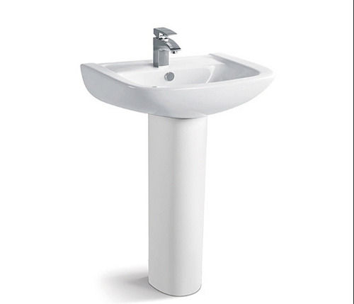 Plain Ceramic 15 X 12 Inches Size Polished Elongated Wash Basin