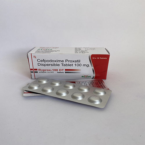 Rvprox-100 DT Cefpodoxime Proxetil 100 MG Antibiotic Tablets, 10x10 Alu Alu