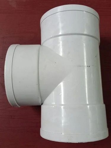 3 Mm Thick 2/3 Inches Diameter Round White Pvc Tee Pipe