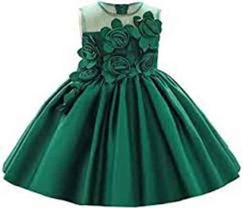 Attractive Comfortable Green Color Frock For Baby Girl Age Group: 3-18 Years